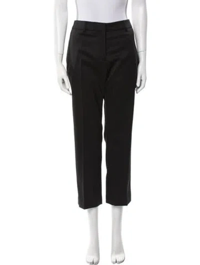 Pre-owned Burberry Virgin Wool Straight Leg Pants W/ Tags In Black