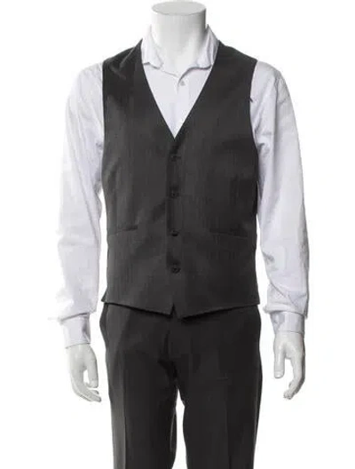 Pre-owned Burberry Virgin Wool Suit Vest In Grey