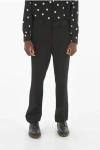 Burberry Virgin Wool Tailored Straight-leg Pants In Black