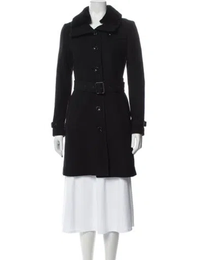 Pre-owned Burberry Virgin Wool Trench Coat In Gray