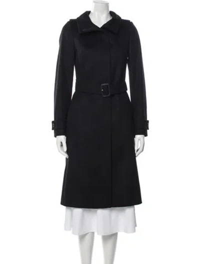 Pre-owned Burberry Virgin Wool Trench Coat In Gray