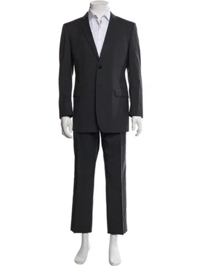 Pre-owned Burberry Virgin Wool Two-piece Suit In Black