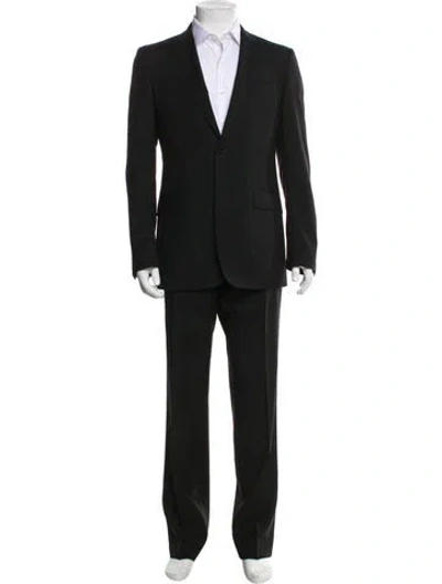 Pre-owned Burberry Virgin Wool Two-piece Suit In Black