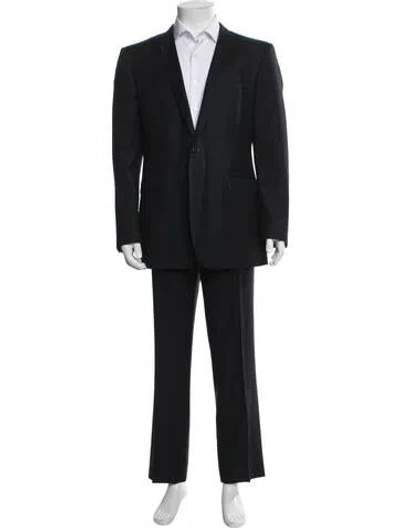 Pre-owned Burberry Virgin Wool Two-piece Suit In Black