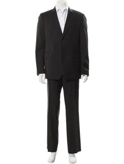 Pre-owned Burberry Virgin Wool Two-piece Suit In Gray