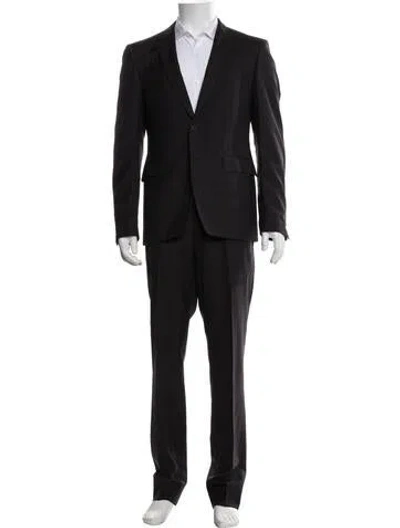 Pre-owned Burberry Virgin Wool Two-piece Suit W/ Tags In Black