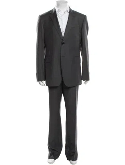 Pre-owned Burberry Virgin Wool Two-piece Suit In White