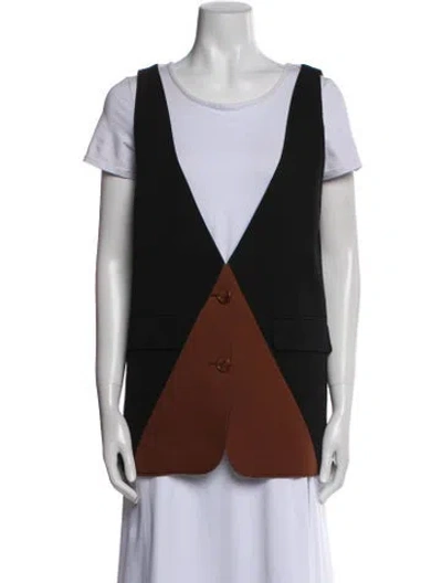 Pre-owned Burberry Virgin Wool Vest In Black