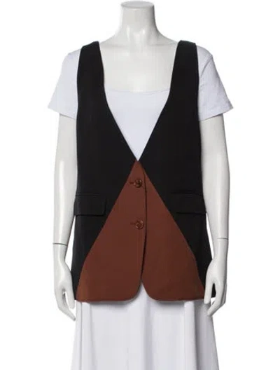 Pre-owned Burberry Virgin Wool Vest In Black