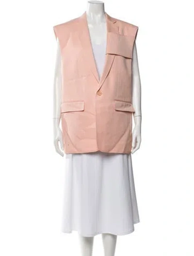 Pre-owned Burberry Virgin Wool Vest In Pink
