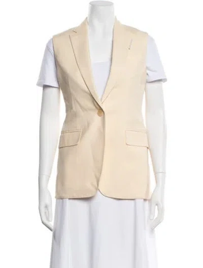 Pre-owned Burberry Virgin Wool Vest W/ Tags In Neutral