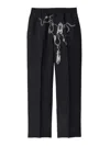 Burberry Knight Hardware Canvas Trousers In Plata