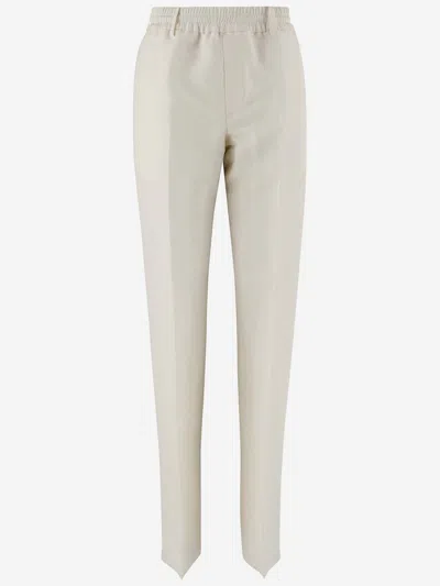 Burberry Viscose Blend Pants In White