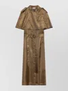 Burberry Viscose Twill Trench Dress In Brown