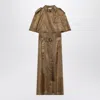 Burberry Viscose Twill Trench Dress In Brown