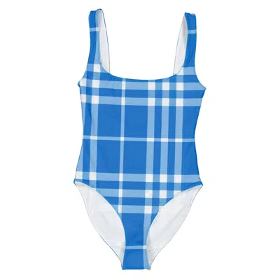 Burberry Vivid Blue Check Paige One-piece Swimsuit