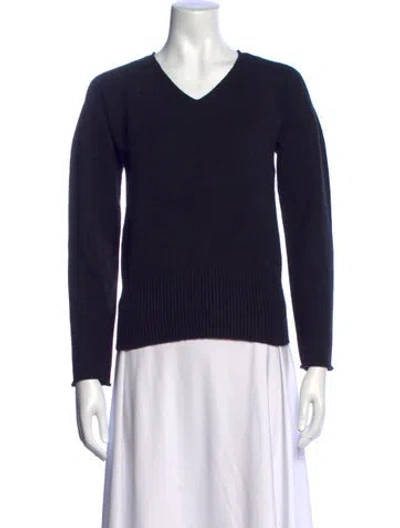 Pre-owned Burberry V-neck Sweater In Black