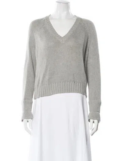 Pre-owned Burberry V-neck Sweater In Gray