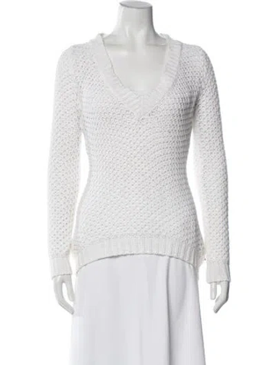 Pre-owned Burberry V-neck Sweater In Neutral