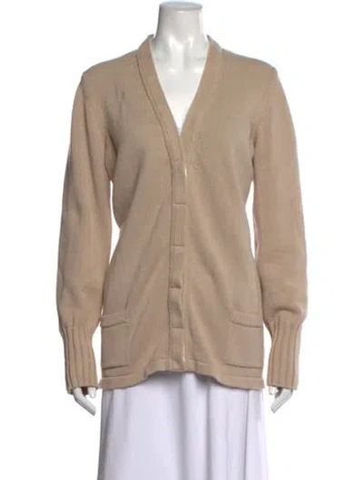Pre-owned Burberry V-neck Sweater In Neutrals