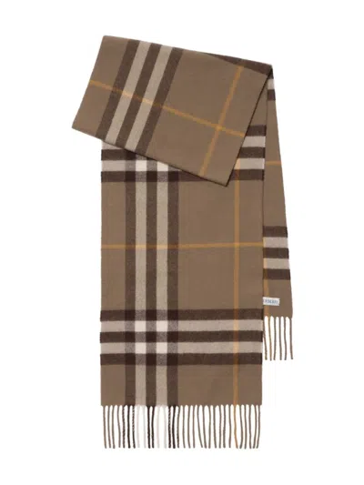 Burberry Vole Brown Wool Scarf In Multi