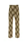 Burberry Embroidered Wool Pants For Men