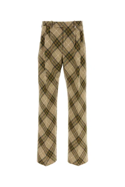 BURBERRY BURBERRY EMBROIDERED WOOL PANT