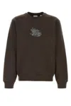 Burberry Brown Paisley Ekd Cotton Blend Sweatshirt