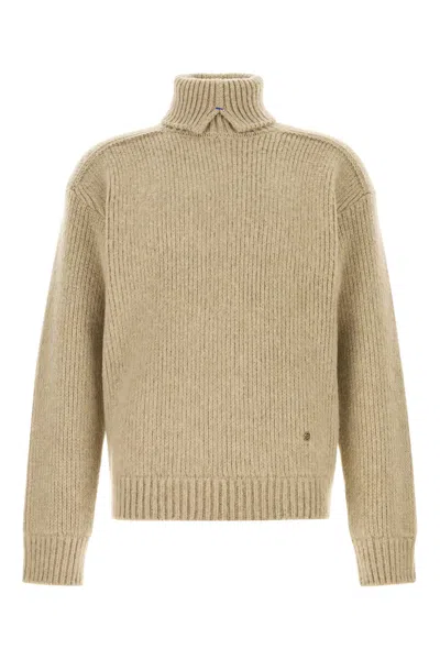 BURBERRY BURBERRY CAPPUCCINO WOOL BLEND SWEATER
