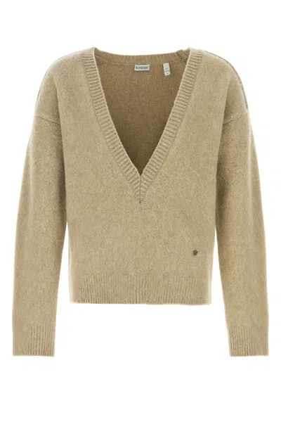 BURBERRY BURBERRY CAPPUCCINO WOOL BLEND SWEATER