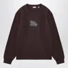 Burberry Brown Paisley Ekd Cotton Blend Sweatshirt