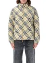 Burberry Short Reversible Down Jacket In Grain Ip Check