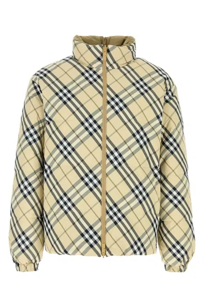 Burberry Short Reversible Down Jacket In Multicolor