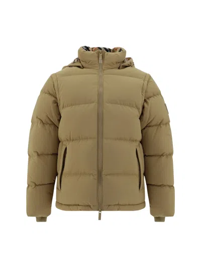 Burberry Down Jacket In Beige