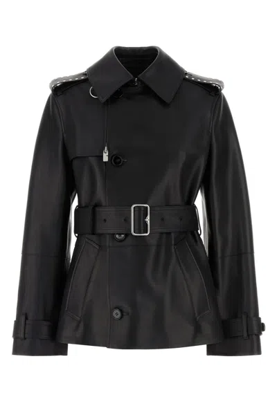 BURBERRY BURBERRY BLACK LEATHER JACKET