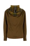 Burberry Checked Scarf Satin Top