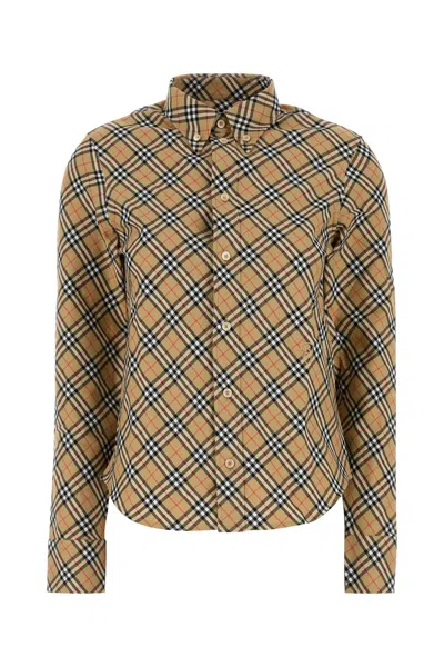 BURBERRY BURBERRY EMBROIDERED TWILL SHIRT