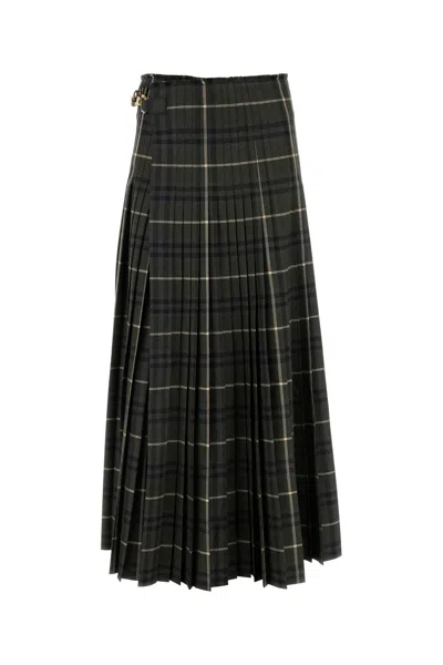 BURBERRY BURBERRY EMBROIDERED POLYESTER BLEND SKIRT