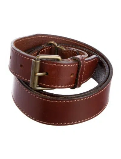 Pre-owned Burberry Waist Belt Leather Belt In Brown