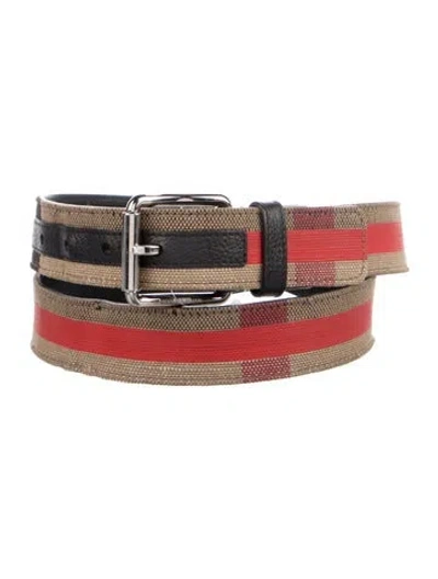 Pre-owned Burberry Waist Belt In Red