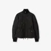Burberry Micro Check-stitch Nylon Wakerley Jacket In Green
