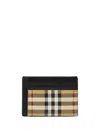 Burberry Slim Check Pattern Cardholder Contrast Trim