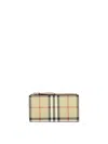 Burberry Beige Check Large Bifold Wallet In Brown