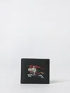 Burberry Black Leather Card Holder In Black