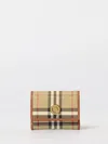 Burberry Book Wallet In Faux Leather In Sand