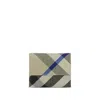 Burberry Check-pattern Fold-over Wallet In Gray