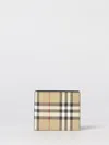 Burberry Check-pattern Bi-fold Wallet In Brown