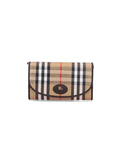 Burberry Wallet With Chain Highlands In Sand