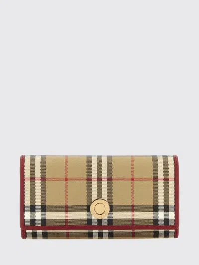 Burberry Wallet  Woman Color Burgundy In Multi