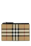 Burberry Beige Check Large Bifold Wallet